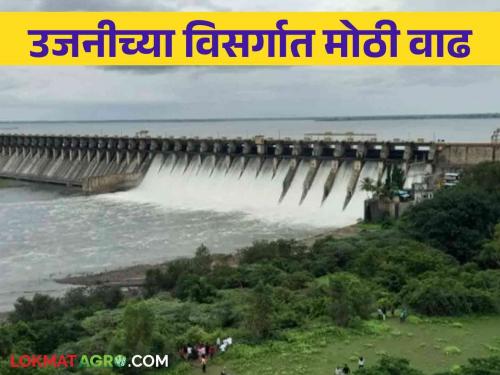 Ujani Dam Water Level : To stabilize the water level of Ujani Dam, a large discharge in Bhima river | Ujani Dam Water Level : उजनी धरणाची पाणीपातळी स्थिर ठेवण्यासाठी भीमा नदीत मोठा विसर्ग