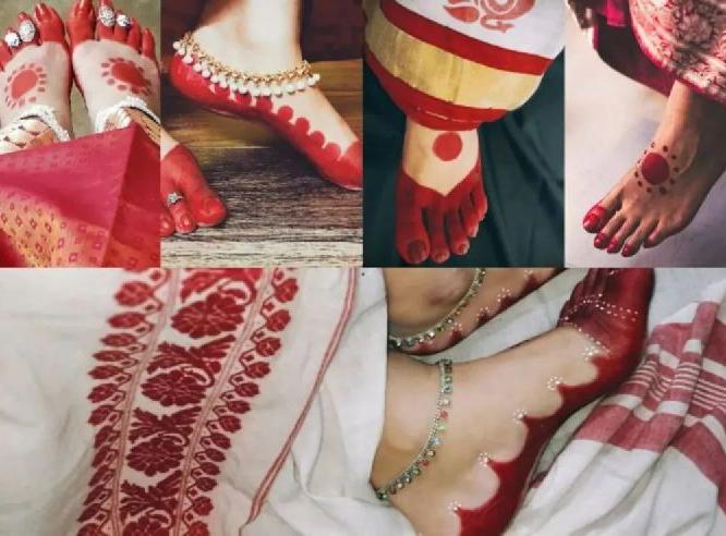 Navratri Alata Designs : नवरात्रीत पायाला लावा 'आलता', ५ सुंदर डिझाईन्स- पाहा पारंपरिक पद्धत
