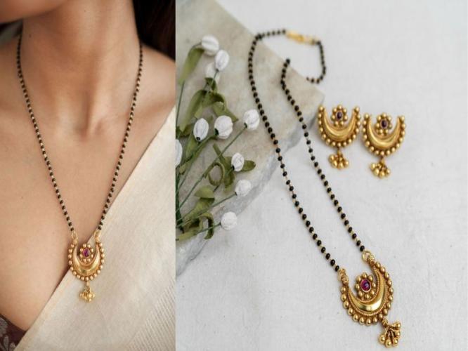 चंद्रकोर मंगळसूत्र डिझाइन्स, गळ्यात शोभून दिसेल खास पारंपरिक साज-चारचौघीत मिरवा नटून...