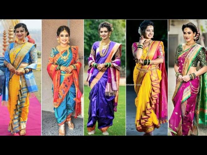 Navari look Idea : लग्नात पैठणी नऊवारी नेसायची आहे? पाहा नवरीबाईंसाठी सुंदर ४ नऊवारी पैठणी...
