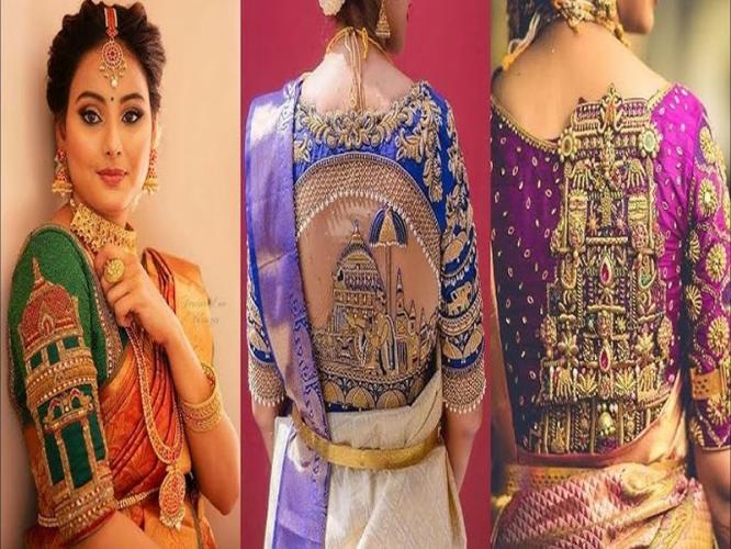 Temple Designs Blouse : ब्लाऊजवर शोभेल टेंपल डिझाइन पॅटर्न, पाहा १२ डिझाइन्स- सणावाराला चारचौघीत दिसाल उठून!