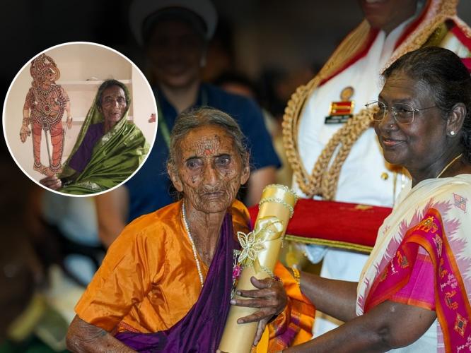 अभिमानास्पद! ग्रामीण कला नेली सातासमुद्रापार; वयाच्या ९६ व्या वर्षी भीमव्वा यांना पद्मश्री पुरस्कार अभिमानास्पद! ग्रामीण कला नेली सातासमुद्रापार; वयाच्या ९६ व्या वर्षी भीमव्वा यांना पद्मश्री पुरस्कार