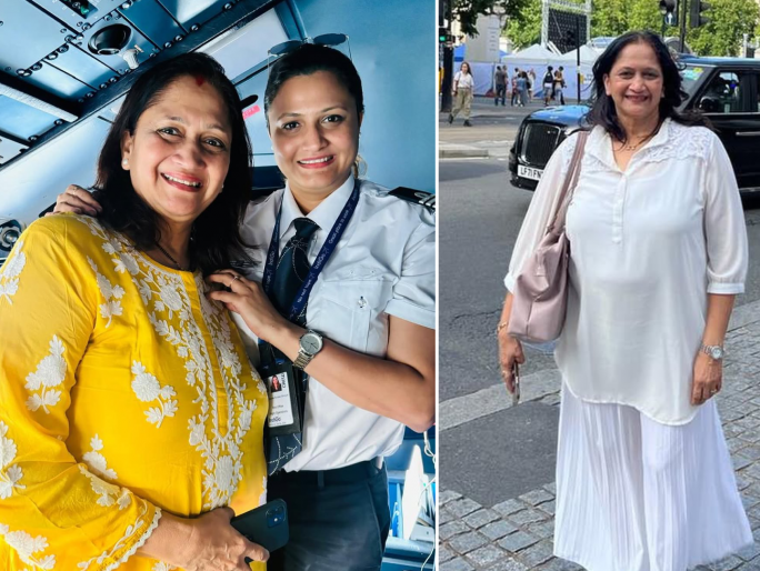 Alka Kubal Traveled By A Plane Where Her Daughter Is Pilot Shared Post Alka Kubal Traveled By A Plane Where Her Daughter Is Pilot Shared Post