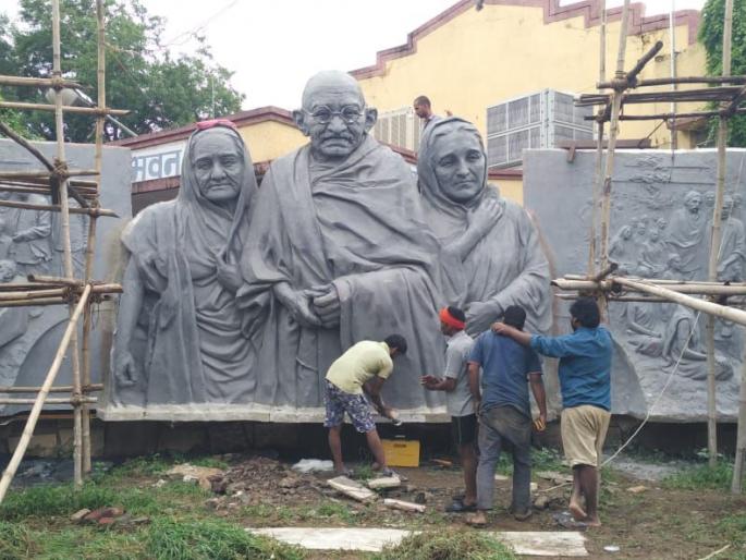 Murals of Bapu's work in Wardha will reveal the sculptures of history | वर्ध्यात बापूंच्या कार्याची भित्ती शिल्पे उलगडणार इतिहासाची पाने