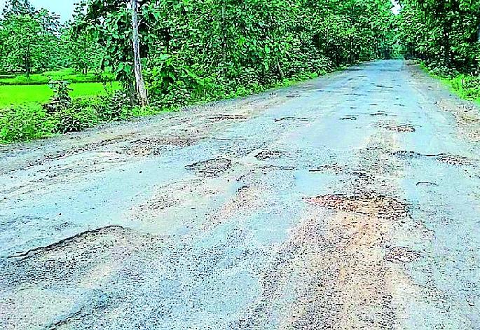 National road condition is tough | राष्ट्रीय मार्गाची अवस्था बिकट National road condition is tough | राष्ट्रीय मार्गाची अवस्था बिकट