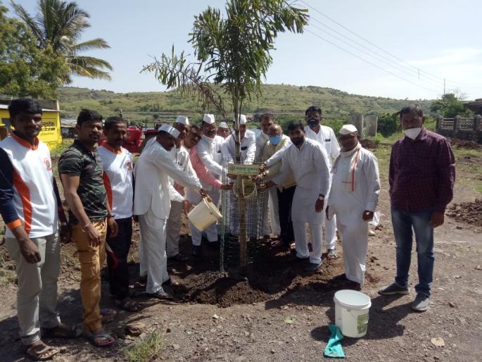 Planting of 200 trees will add to the beauty of Dhulwad | दोनशे झाडांची लागवड, धुळवाडच्या सौंदर्यात घालणार भर Planting of 200 trees will add to the beauty of Dhulwad | दोनशे झाडांची लागवड, धुळवाडच्या सौंदर्यात घालणार भर