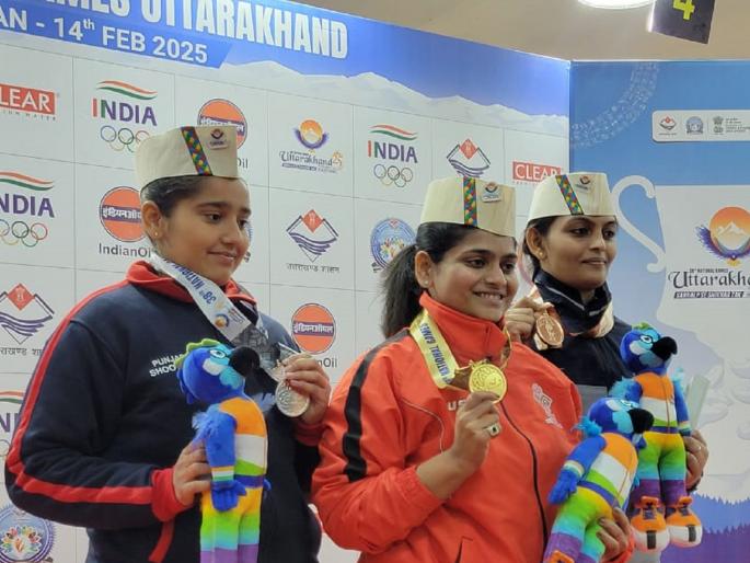Shooter Rahi Sarnobat won the gold medal in the 38th National Games | पिस्तुलात बिघाड होऊनही राही सरनोबतचा सुवर्णवेध, राष्ट्रीय क्रीडा स्पर्धेत २५ मीटरमध्ये मारली बाजी