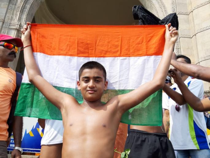 Crossing 'Mora to Gateway of India' from Saish of Kolhapur | कोल्हापूरच्या साईशकडून ‘मोरा ते गेटवे आॅफ इंडिया’ पार