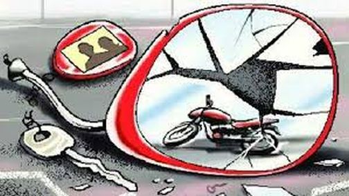 A speeding vehicle hit a two-wheeler, killing one person on the spot | भरधाव वाहनाची दुचाकीला धडक, एकजण जागीच ठार A speeding vehicle hit a two-wheeler, killing one person on the spot | भरधाव वाहनाची दुचाकीला धडक, एकजण जागीच ठार