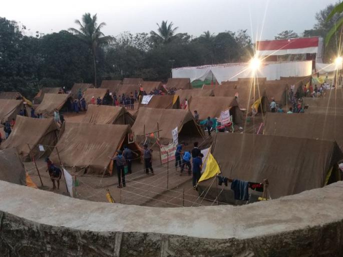 Thane's skate-guide student's residence in Ulhasundi area for two days | ठाणेच्या स्काऊट-गाईड विद्यार्थ्यांच्या  राहुटय़ा दोन दिवसांपासून उल्हासनदीच्या परिसरात