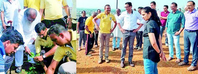Mahavriksharopan of 1200 trees on Hanuman hill | हनुमान टेकडीवर १२०० वृक्षांचे महावृक्षारोपण
