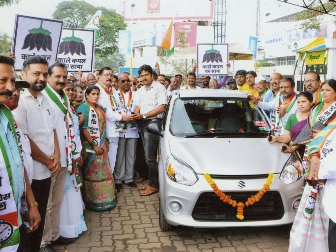 Kolhapur: Nationalist movement against petrol and diesel price hike | कोल्हापूर : पेट्रोल-डिझेल दरवाढीच्या विरोधात राष्ट्रवादीचे आंदोलन
