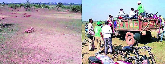 Forest Department removed encroachment | वनविभागाने अतिक्रमण हटविले Forest Department removed encroachment | वनविभागाने अतिक्रमण हटविले