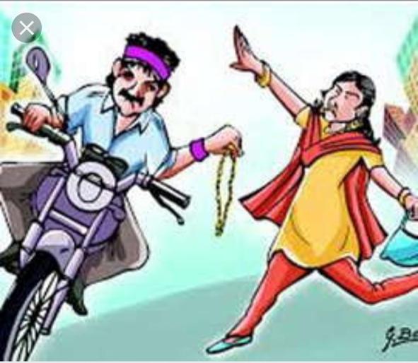 The necklace in the woman's neck was scourged | महिलेच्या गळ्यातील गंठण पळविले  The necklace in the woman's neck was scourged | महिलेच्या गळ्यातील गंठण पळविले