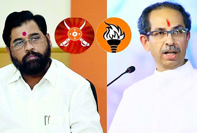 Shiv Sena's Shinde group is in the 'pool' while Uddhav Thackeray's group is in the 'farm'. | शिवसेनेचा शिंदे गट ‘तळ्यात’च तर उद्धव ठाकरे गट ‘मळ्यात’ Shiv Sena's Shinde group is in the 'pool' while Uddhav Thackeray's group is in the 'farm'. | शिवसेनेचा शिंदे गट ‘तळ्यात’च तर उद्धव ठाकरे गट ‘मळ्यात’