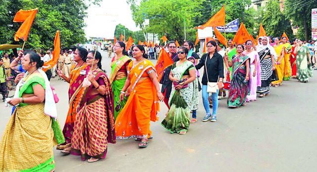 Grade Maratha Kranti Front in Chandrapur | चंद्रपुरात सकल मराठा क्रांती मोर्चा