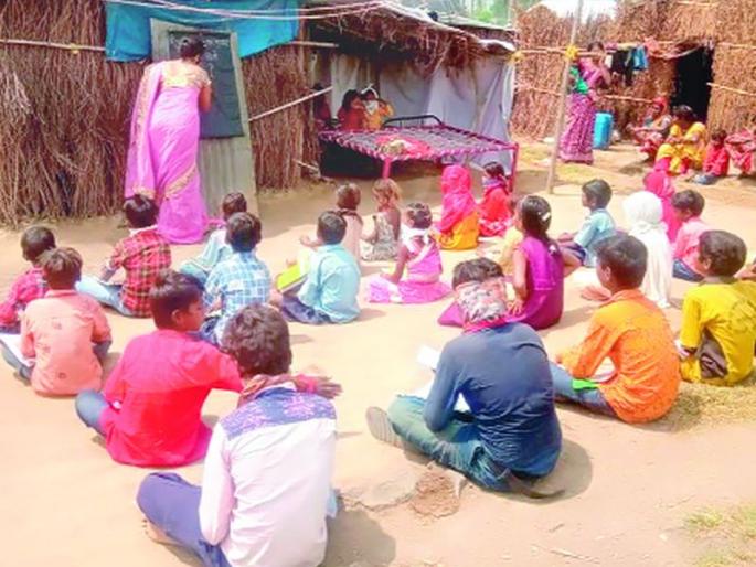 Corona's crisis eased, education brightened in the neighborhood! | कोरोनाचे संकट झुगारले, वस्तीत शिक्षण उजळले ! Corona's crisis eased, education brightened in the neighborhood! | कोरोनाचे संकट झुगारले, वस्तीत शिक्षण उजळले !