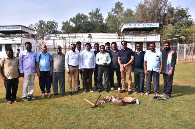 nsk,star,construction,work,ranji,match | रणजी सामन्यासाठी मंडप उभारणी कामास प्रारंभ