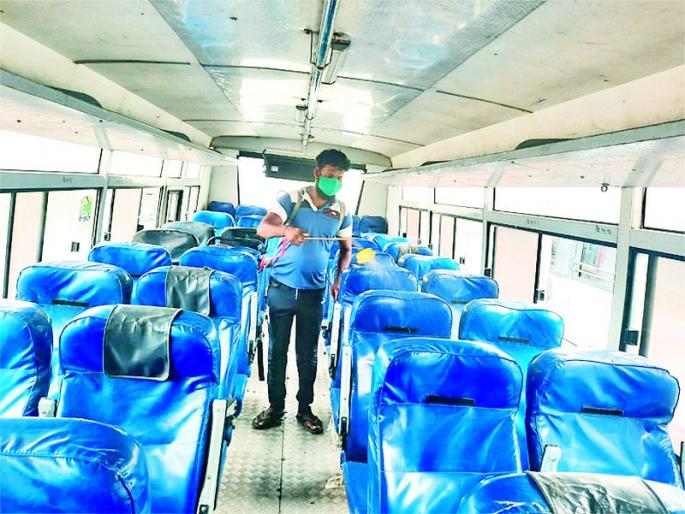 ST is traveling, have you taken a sanitizer? | एस.टी.ने प्रवास करताय, सॅनिटायझर घेतलाय ना? ST is traveling, have you taken a sanitizer? | एस.टी.ने प्रवास करताय, सॅनिटायझर घेतलाय ना?