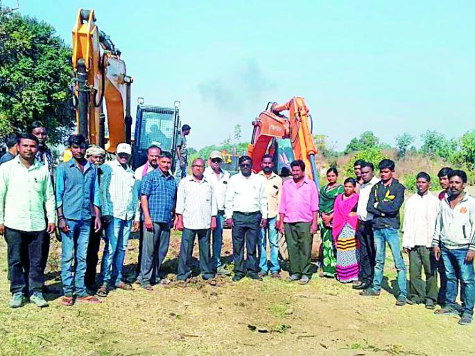 Start of opening of Bhadadi river basin | भदाडी नदीपात्राच्या खोलीकरण कामास प्रारंभ Start of opening of Bhadadi river basin | भदाडी नदीपात्राच्या खोलीकरण कामास प्रारंभ