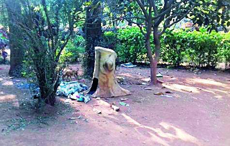 Trash pile in a mud forest | चिखलदऱ्याच्या वनउद्यानात कचऱ्यांचे ढीग Trash pile in a mud forest | चिखलदऱ्याच्या वनउद्यानात कचऱ्यांचे ढीग