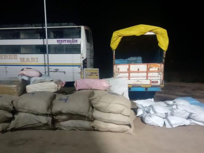 Police seize 7 lakh Gutkha near Shahadi | शहाद्याजवळ 7 लाखांचा गुटखा पोलीसांनी पकडला Police seize 7 lakh Gutkha near Shahadi | शहाद्याजवळ 7 लाखांचा गुटखा पोलीसांनी पकडला