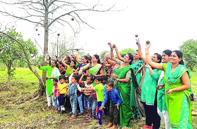 Plantation through the 'Seed Ball' | चिमुकल्यांचे ‘सीड बॉल’च्या माध्यमातून वृक्षारोपण