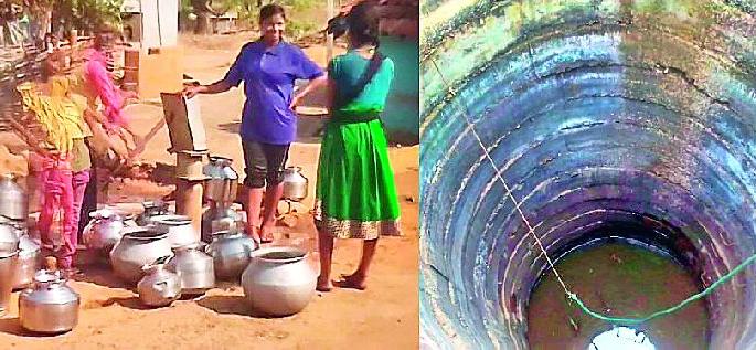 White water wells fall dry | पांढरसडातील विहिरी पडल्या कोरड्या White water wells fall dry | पांढरसडातील विहिरी पडल्या कोरड्या