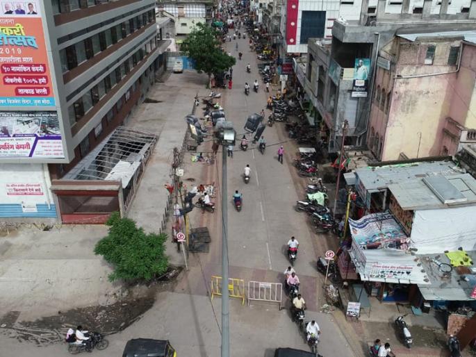 Examine the immersion path by 'drone' | विसर्जन मार्गाची ‘ड्रोन’द्वारे पाहणी Examine the immersion path by 'drone' | विसर्जन मार्गाची ‘ड्रोन’द्वारे पाहणी