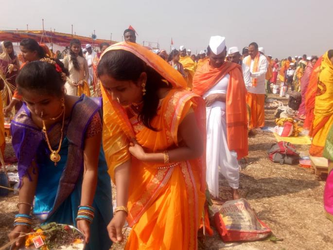 1008 devotees made Satya Narayan's Mahapooja | १००८ भाविकांनी केली सत्यनारायणाची महापूजा 1008 devotees made Satya Narayan's Mahapooja | १००८ भाविकांनी केली सत्यनारायणाची महापूजा