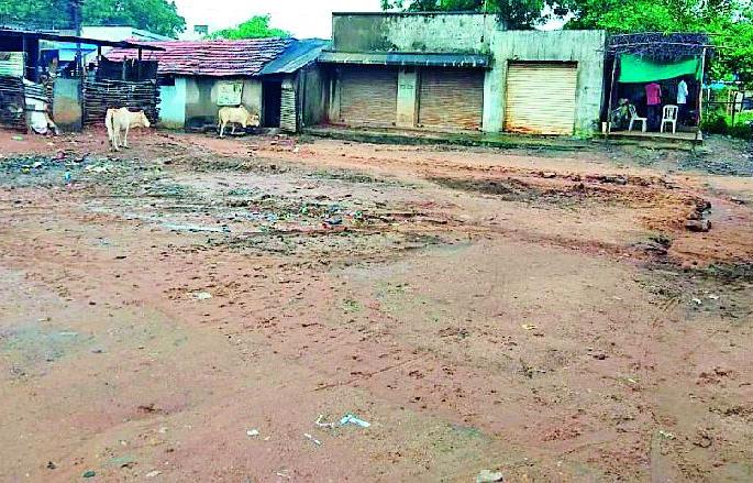 Mud empire at the market of ends | सिरोंचा बाजारात चिखलाचे साम्राज्य
