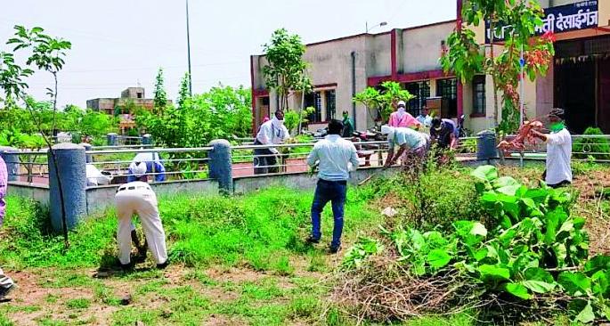 Officers and staff rushed for cleanliness | स्वच्छतेसाठी अधिकारी, कर्मचारी सरसावले Officers and staff rushed for cleanliness | स्वच्छतेसाठी अधिकारी, कर्मचारी सरसावले