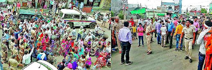 Congress Front at Guardian's Home | पालकमंत्र्यांच्या घरावर काँग्रेसचा मोर्चा Congress Front at Guardian's Home | पालकमंत्र्यांच्या घरावर काँग्रेसचा मोर्चा