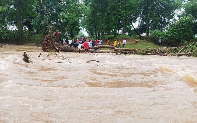 Floods in Gadchiroli; Four to five villages under water | गडचिरोलीत पुरामुळे हाहाकार; चार ते पाच गावे पाण्याखाली Floods in Gadchiroli; Four to five villages under water | गडचिरोलीत पुरामुळे हाहाकार; चार ते पाच गावे पाण्याखाली