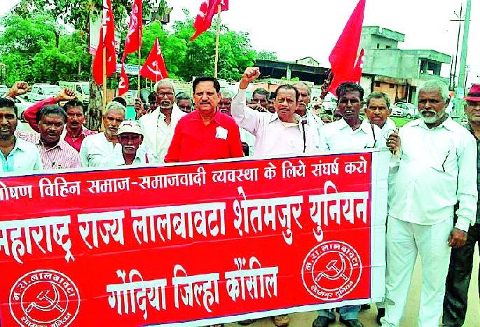 A rally on the District Collector's office | शेतमजुरांचा जिल्हाधिकारी कार्यालयावर मोर्चा A rally on the District Collector's office | शेतमजुरांचा जिल्हाधिकारी कार्यालयावर मोर्चा