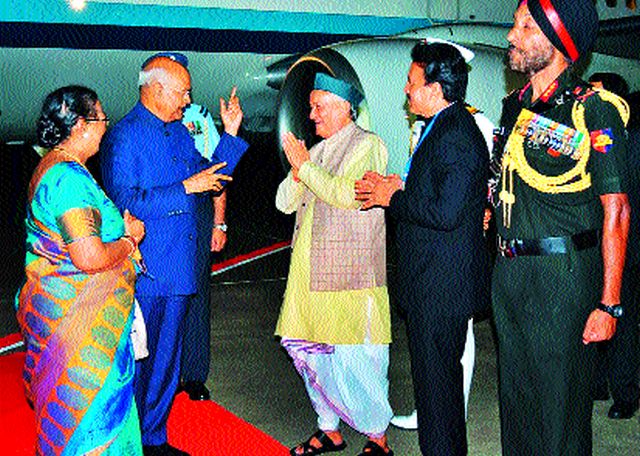 Ramnath Kovind's husband arrives in Nashik | राष्टÑपती रामनाथ कोविंद यांचे नाशिकमध्ये आगमन