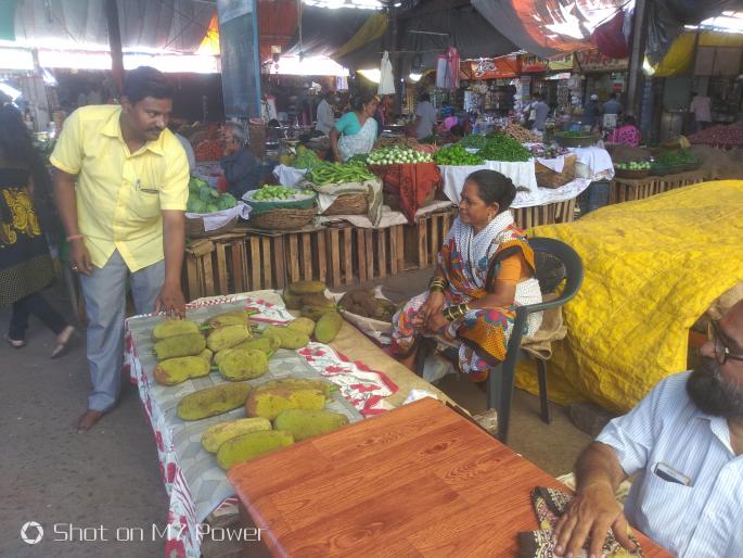 Vegetable jute market; In the backdrop of vegetables, hot summer pournime | भाजीचा फणस बाजारात; भाज्या कडाडल्या Vegetable jute market; In the backdrop of vegetables, hot summer pournime | भाजीचा फणस बाजारात; भाज्या कडाडल्या