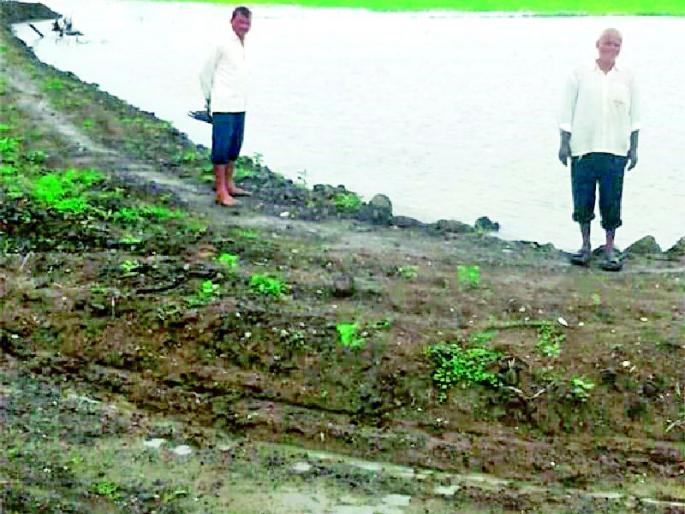 Drop off crops due to canal excavation | कालव्याच्या खोदकामामुळे बुडाले पीक Drop off crops due to canal excavation | कालव्याच्या खोदकामामुळे बुडाले पीक