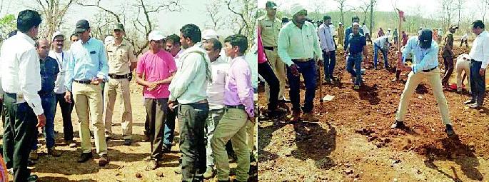 Shramdan of District Collector, Nandora | जिल्हाधिकाऱ्यांचे नांदोरा येथे श्रमदान