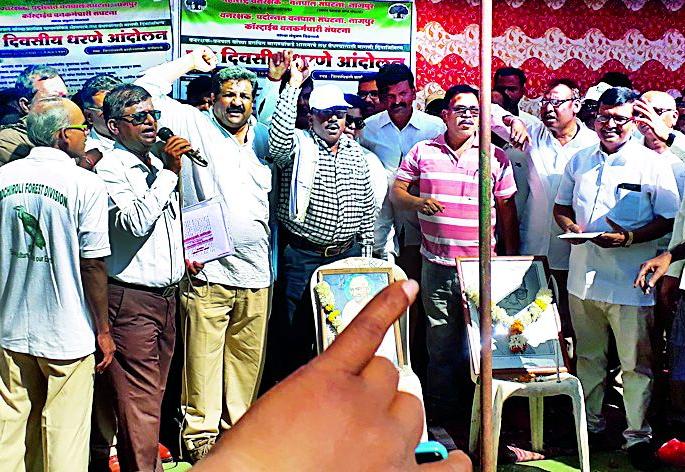 The District Collector's office will be kept in front of the office | वनकर्मचाऱ्यांचे जिल्हाधिकारी कार्यालयासमोर धरणे The District Collector's office will be kept in front of the office | वनकर्मचाऱ्यांचे जिल्हाधिकारी कार्यालयासमोर धरणे