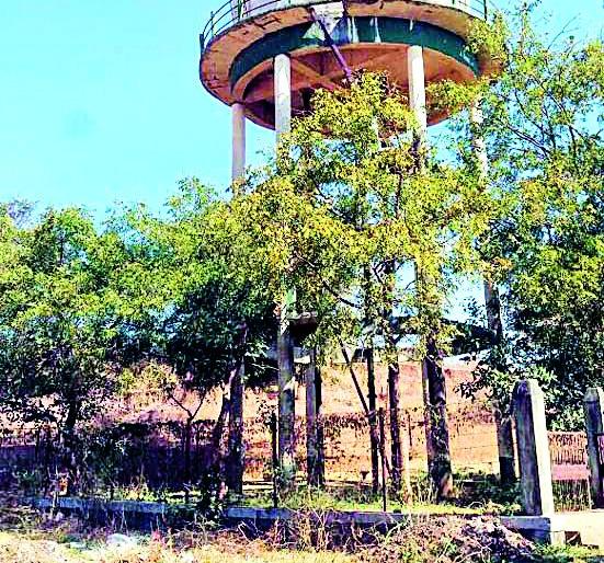Disintegration of the water tank | पाण्याच्या टाकीला घाणीचा विळखा Disintegration of the water tank | पाण्याच्या टाकीला घाणीचा विळखा