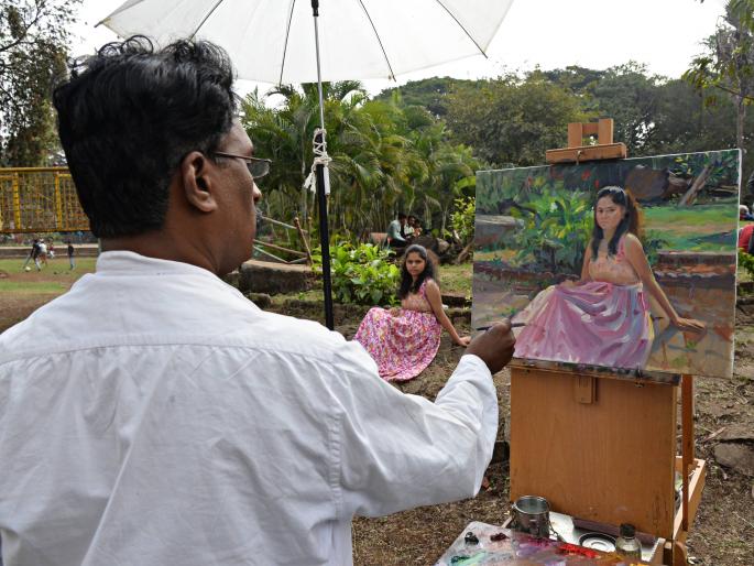 Greetings from John Singer Sergeant from the picture; | चित्रांतून जॉन सिंगर सार्जंट यांना अभिवादन; महावीर गार्डनमधील निसर्गसौंदर्य चित्रबद्ध Greetings from John Singer Sergeant from the picture; | चित्रांतून जॉन सिंगर सार्जंट यांना अभिवादन; महावीर गार्डनमधील निसर्गसौंदर्य चित्रबद्ध