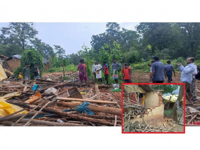 a herd of elephants destroyed eight to ten hut in nagandoh of gondia, 35 villagers shifted to safe place | गोंदियाच्या नागणडोह येथे हत्तींच्या कळपाचा धुमाकूळ; झोपड्यांची केली नासधूस