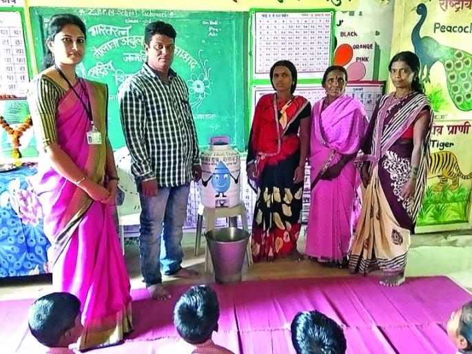 Teacher creates Zero Budget Hand Wash Station! | शिक्षिकेने केली झीरो बजेट हॅन्ड वॉश स्टेशनची निर्मिती!