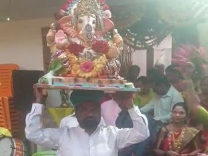 Mira-Bhayander Deputy Mayor dance with Ganpati; Maghi Ganesh Jayanti Festival | मीरा-भाईंदर उपमहापौरांनी गणपती नाचवला; माघी गणेश जयंती उत्सव