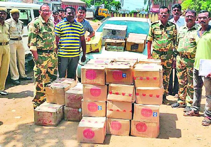 Liquor worth Rs | पावणेतीन लाखांची दारू जप्त Liquor worth Rs | पावणेतीन लाखांची दारू जप्त