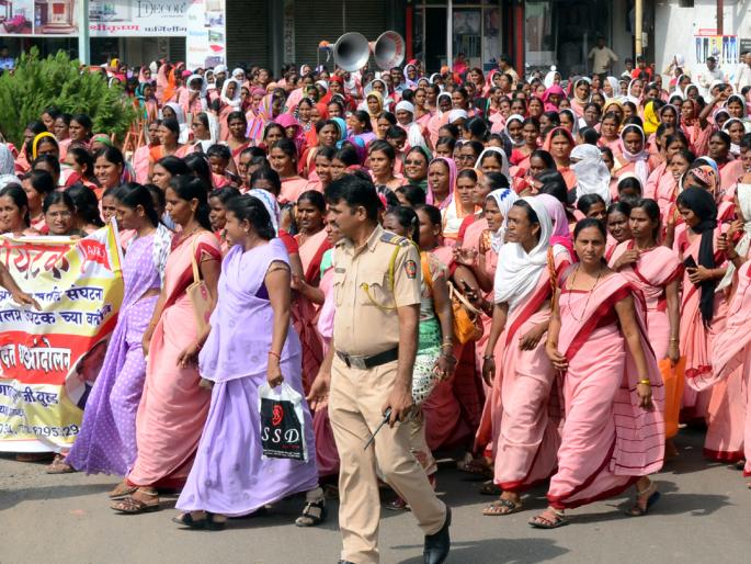 Parbhani Asha Workers' Front | परभणीत आशा वर्कर्सचा मोर्चा Parbhani Asha Workers' Front | परभणीत आशा वर्कर्सचा मोर्चा
