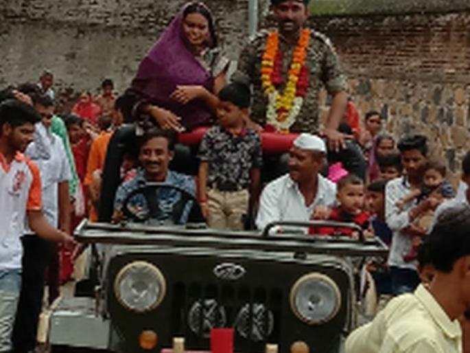 Welcome to Retired Jawaan village | सेवानिवृत्त जवानाचे  धमाणे गावात स्वागत Welcome to Retired Jawaan village | सेवानिवृत्त जवानाचे  धमाणे गावात स्वागत