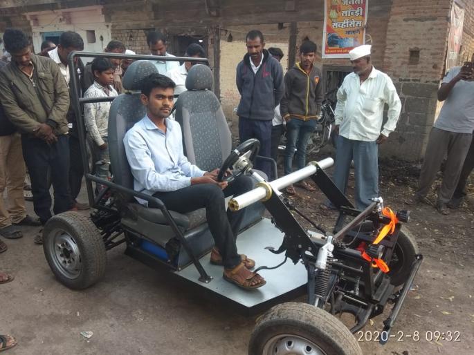 Electric car made by Chandori range | चांदोरीच्या रॅँचोने बनविली इलेक्ट्रिक कार Electric car made by Chandori range | चांदोरीच्या रॅँचोने बनविली इलेक्ट्रिक कार