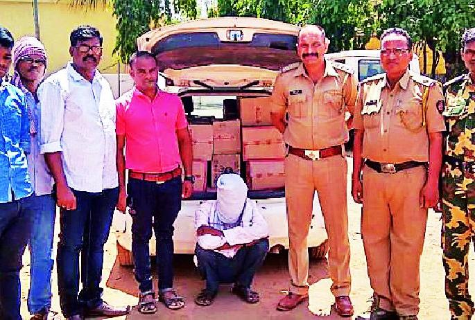 Three lakh liquor seized at DesaiGanj | देसाईगंज येथे तीन लाखांची दारू जप्त